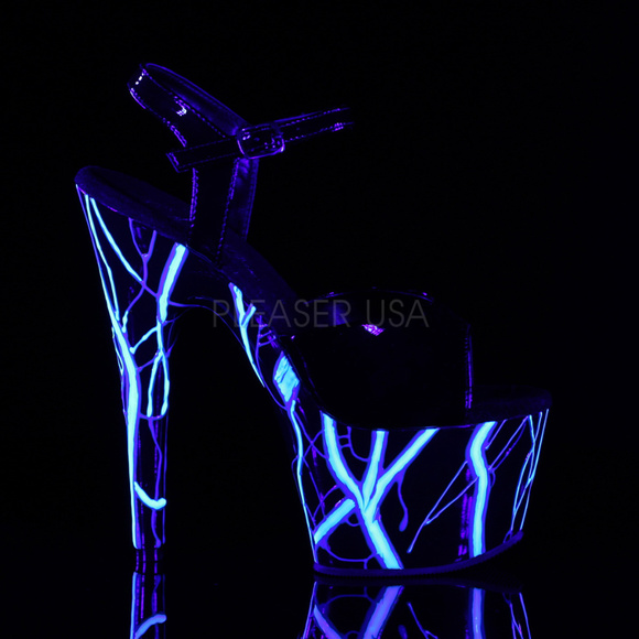 Glow Stiletto Heel Heel Platform Stripper Shoes - Picture 3 of 4